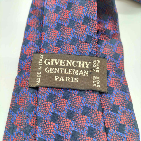 ジバンシィ GIVENCHY イタリア製 GENTLEMAN PARIS 総柄 シルク ネクタイ メンズ