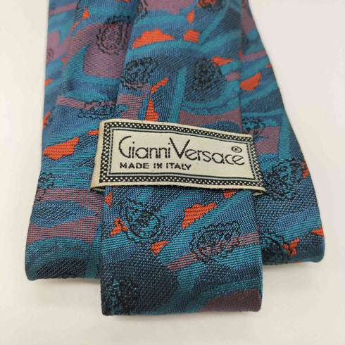 ジャンニヴェルサーチ GIANNI VERSACE イタリア製 ペイズリー シルク ネクタイ メンズ
