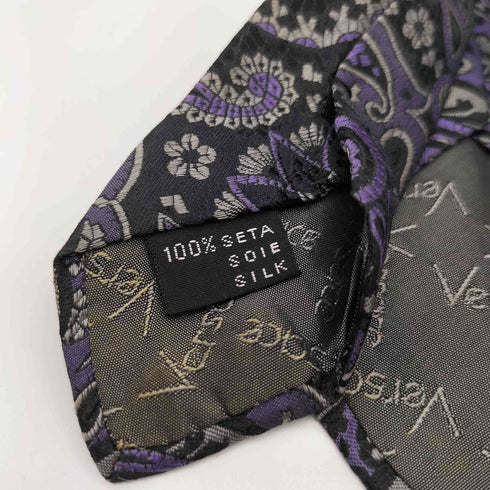 ジャンニヴェルサーチ GIANNI VERSACE イタリア製 ペイズリー シルク ネクタイ メンズ