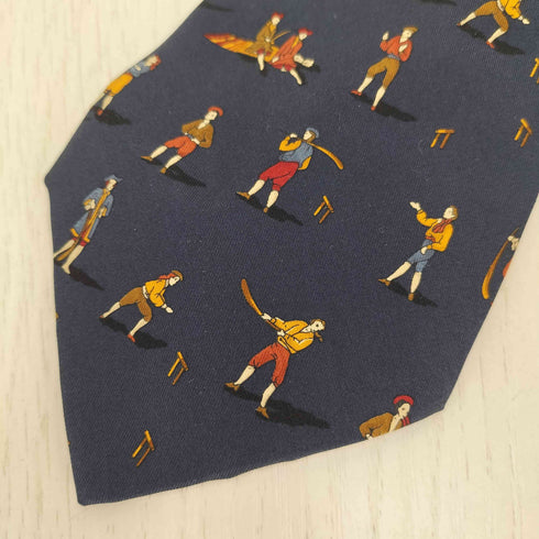 サルヴァトーレフェラガモ Salvatore Ferragamo イタリア製 総柄 シルク ネクタイ メンズ