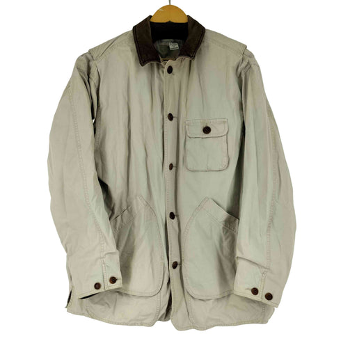 バナナリパブリック BANANA REPUBLIC 80S 裏地チェック 襟レザー ハンティングジャケット メンズ import:M