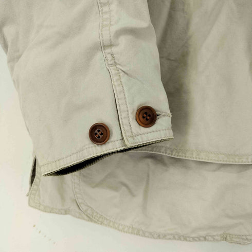 バナナリパブリック BANANA REPUBLIC 80S 裏地チェック 襟レザー ハンティングジャケット メンズ import:M