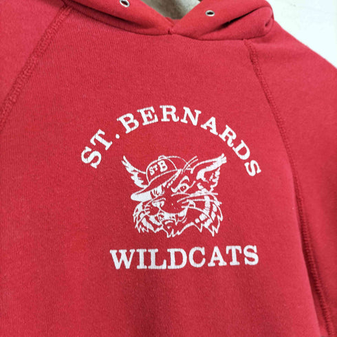 バセットウォーカー BASSETT WALKER 80s ST.BERNARDS WILDCATS ラグランスリーブプルオーバーパーカー メンズ