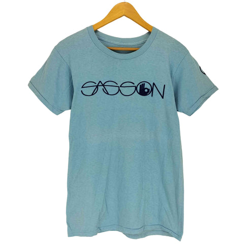 袖裾シングル ハンドサインデザインクルーネックTシャツ メンズ