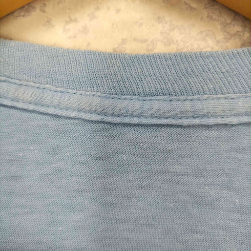 袖裾シングル ハンドサインデザインクルーネックTシャツ メンズ