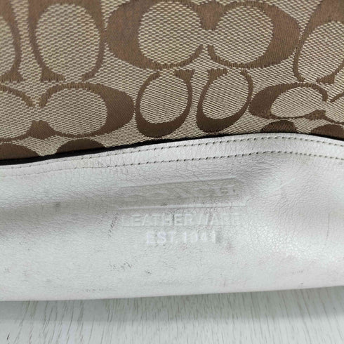 コーチ COACH シグネチャー 総柄 レザー切替キャンバスワンショルダーバッグ Y2K レディース