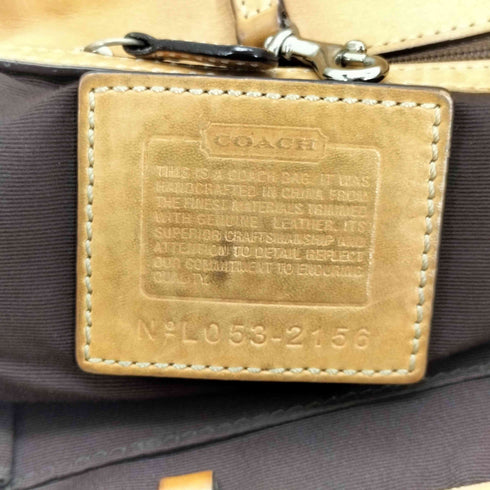 コーチ COACH シグネチャー 総柄 レザー切替キャンバスワンショルダーバッグ Y2K レディース