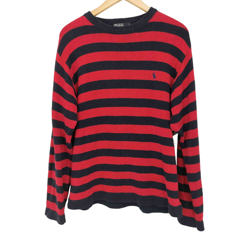 ポロバイラルフローレン Polo by RALPH LAUREN 90S ボーダー柄 コットンニット メンズ JPN:S