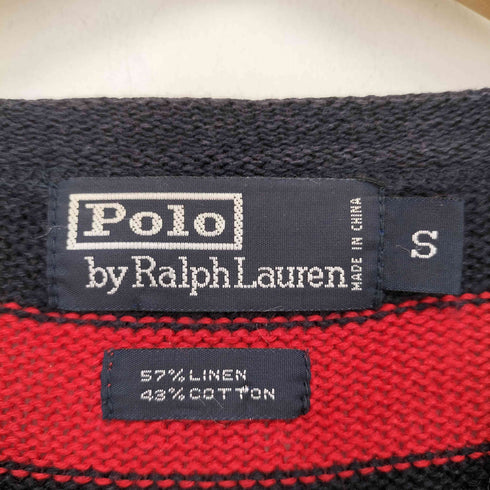 ポロバイラルフローレン Polo by RALPH LAUREN 90S ボーダー柄 コットンニット メンズ JPN:S