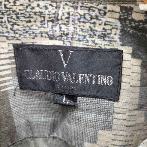 クラウディオバレンティノ CLAUDIO VALENTINO 総柄シャツ レディース import:L