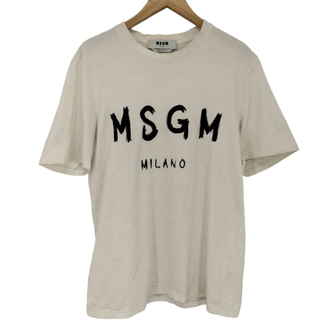 エムエスジーエム MSGM ロゴプリントクルーネックTシャツ メンズ JPN:S