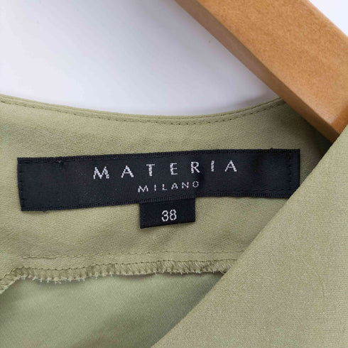 マテリア MATERIA フリル ノースリーブ ブラウス レディース 38