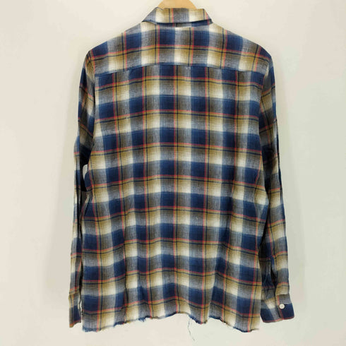 ニードルズ Needles カットオフ L/S check Shirt リネンチェックシャツ メンズ JPN:L
