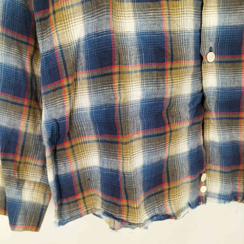 ニードルズ Needles カットオフ L/S check Shirt リネンチェックシャツ メンズ JPN:L