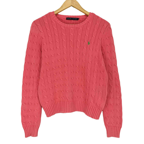 ラルフローレン RALPH LAUREN ポニー刺しゅう ケーブルニット レディース JPN:M