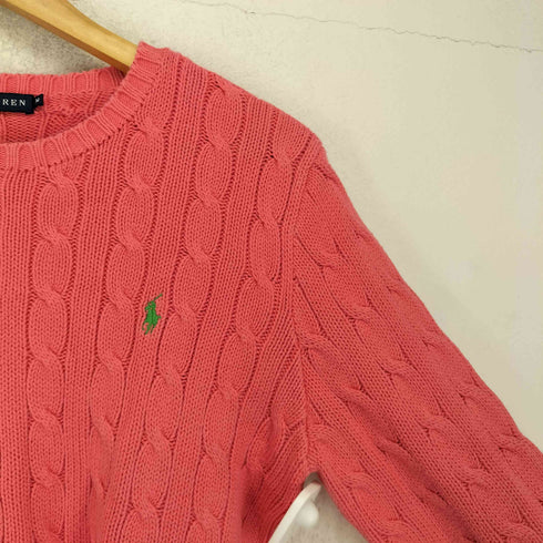 ラルフローレン RALPH LAUREN ポニー刺しゅう ケーブルニット レディース JPN:M