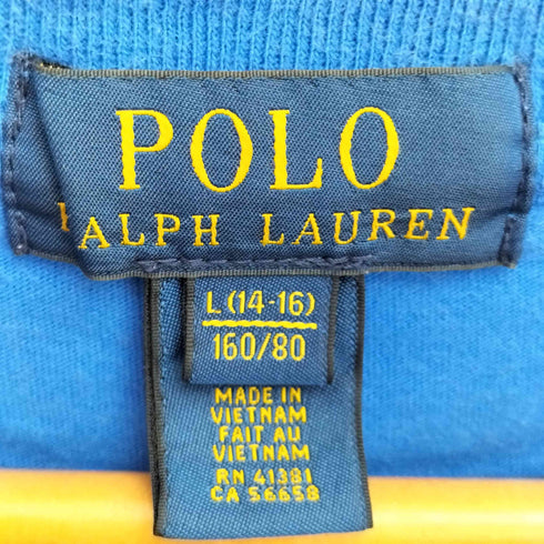 ポロラルフローレン POLO RALPH LAUREN 現行タグ ビッグポニー刺繍 ナンバリング3 クルーネック 半袖Tシャツ メンズ L 14-16 160