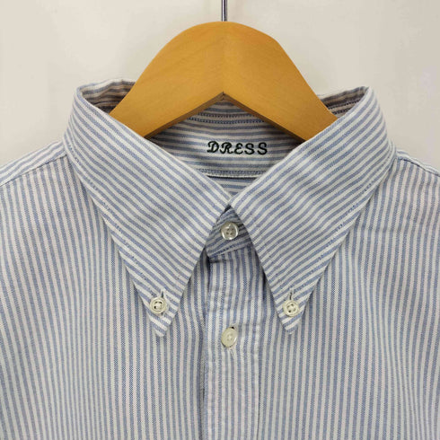 インディヴィジュアライズドシャツ individualized shirts DRESS 半袖 ストライプ柄ボックスシャツ メンズ L