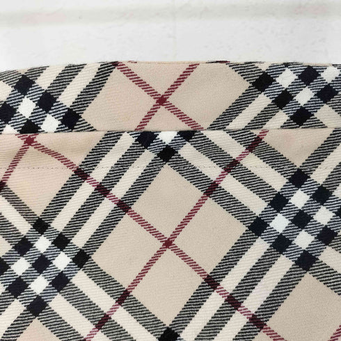 バーバリーブルーレーベル BURBERRY BLUE LABEL ノバチェック ウール100 プリーツ切替キャミワンピース レディース 36