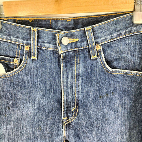 リーバイス Levis 505 REGULAR FIT STRAIGHT LEG 00年12月製 ボタン裏513 リペア パッチワーク デニム レディース W28/L30