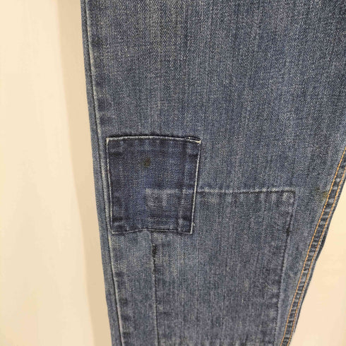 リーバイス Levis 505 REGULAR FIT STRAIGHT LEG 00年12月製 ボタン裏513 リペア パッチワーク デニム レディース W28/L30