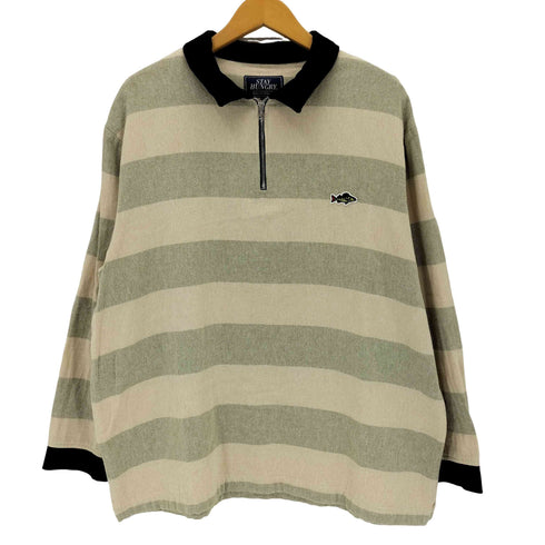 ボーダージップポロシャツ メンズ import:L