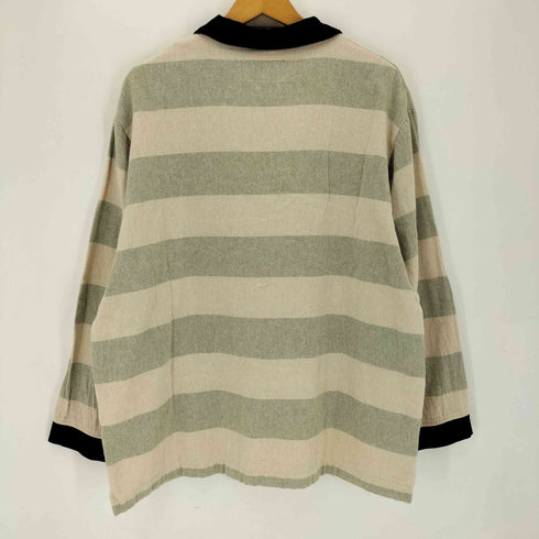 ボーダージップポロシャツ メンズ import:L