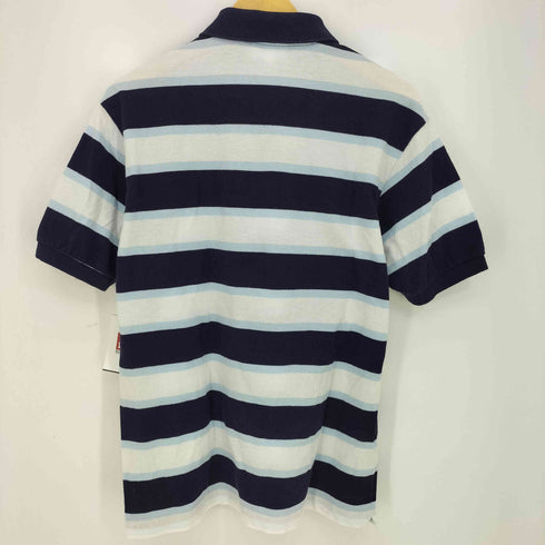 ラコステ LACOSTE ピマコットン リネン ブルーボーダー ポロシャツ メンズ import:L