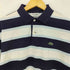ラコステ LACOSTE ピマコットン リネン ブルーボーダー ポロシャツ メンズ import:L
