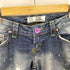 ザラ ZARA TRF DENIM ペイント クラッシュ加工 ローライズ フレアデニム Y2K メンズ FR:38-40