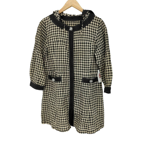クレージュ courreges チェック柄 フーデッド シャツブルゾン レディース 38