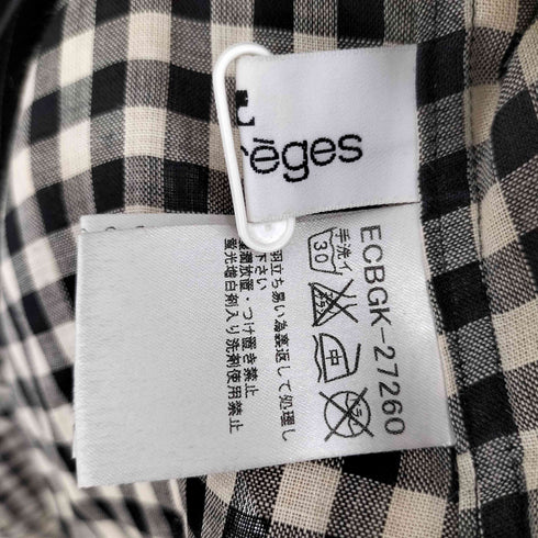 クレージュ courreges チェック柄 フーデッド シャツブルゾン レディース 38