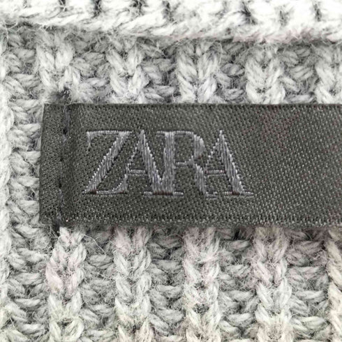 ザラ ZARA ウォッシュド加工リブテクスチャーセーター メンズ import:M
