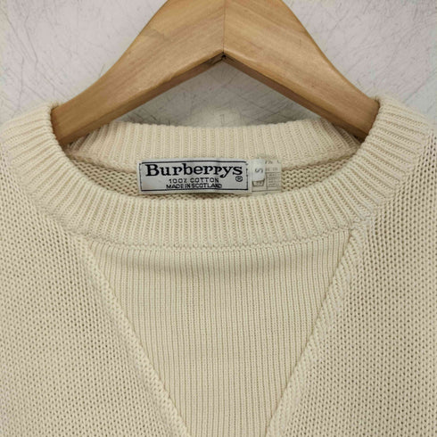 バーバリーズ BURBERRYS スコットランド製 コットンニット メンズ JPN:S