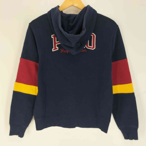 ポロラルフローレン POLO RALPH LAUREN Corduroy-Logo Fleece Full-Zip Hoodie ポニー刺繍 コーデュロイ ロゴ フリース フルジップ フーディ レディース import:L