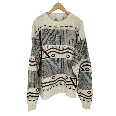 ロンドンフォグ LONDON FOG USA製 総柄 コットンニット メンズ JPN:M