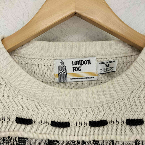 ロンドンフォグ LONDON FOG USA製 総柄 コットンニット メンズ JPN:M