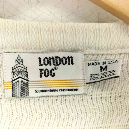 ロンドンフォグ LONDON FOG USA製 総柄 コットンニット メンズ JPN:M