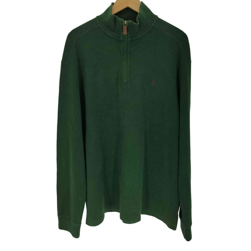 ポロバイラルフローレン Polo by RALPH LAUREN 90S ポニー刺繍 コットン ハーフジップ プルオーバー メンズ import:XL
