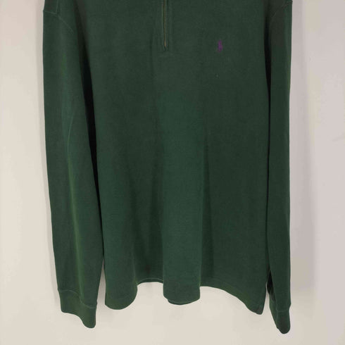 ポロバイラルフローレン Polo by RALPH LAUREN 90S ポニー刺繍 コットン ハーフジップ プルオーバー メンズ import:XL