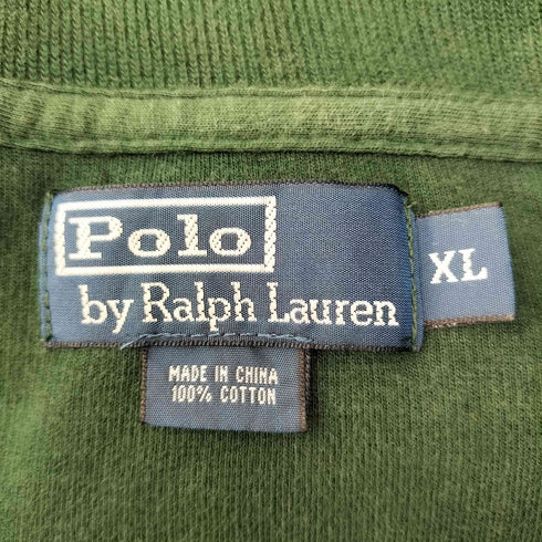 ポロバイラルフローレン Polo by RALPH LAUREN 90S ポニー刺繍 コットン ハーフジップ プルオーバー メンズ import:XL