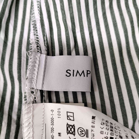 シンプリシテェ SIMPLICITE タックスリーブシャツワンピース レディース FREE