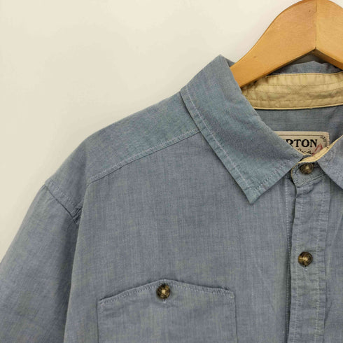 バートン BURTON 山ポケ シャンブレー S/S ワーク シャツ メンズ import:L
