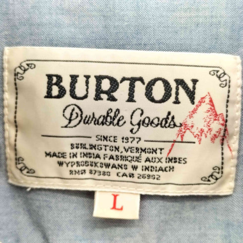 バートン BURTON 山ポケ シャンブレー S/S ワーク シャツ メンズ import:L