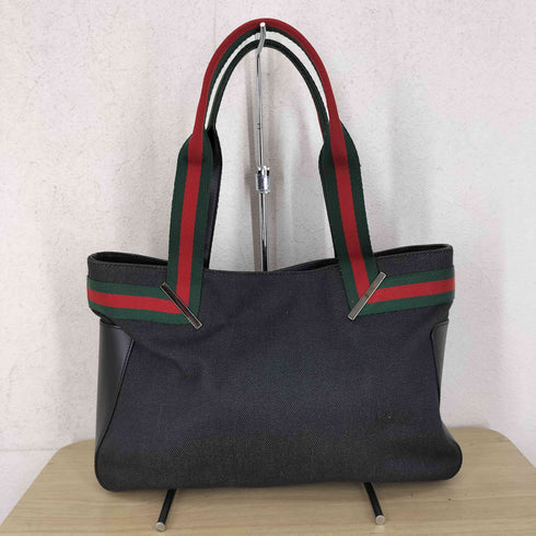 グッチ GUCCI シェリーライン デニムトートバッグ レディース