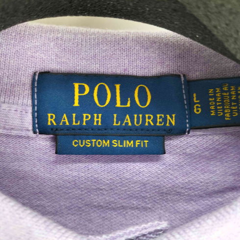 ポロラルフローレン POLO RALPH LAUREN CUSTOM SLIM FIT ポニー刺繍 ポロシャツ メンズ import:L