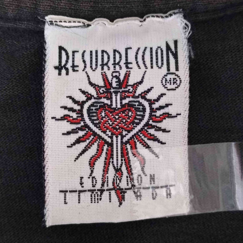RESURRECCION ダメージ加工 両面 バンドプリントタンクトップ フルグラフィック メンズ