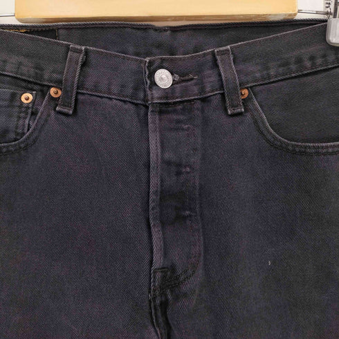 リーバイス Levis ボタン裏4990 メキシコ製 501 ボタンフライブラックデニム メンズ 30/30