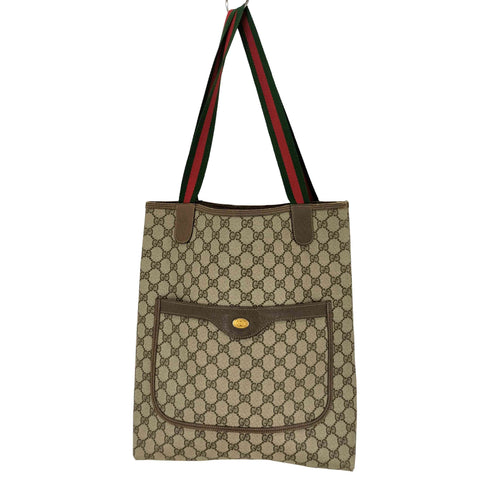 グッチ GUCCI OLD オールド GGスプリーム シェリーライン トートバッグ レディース