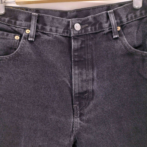 リーバイス Levis 00S メキシコ製 ボタン裏4001 517 後染め ジップフライブーツカットブラックデニム メンズ 34/34